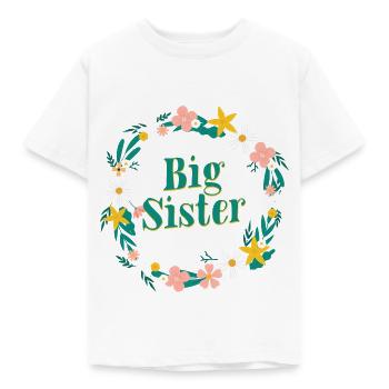 grote zus - grote zus - Kinderen T-shirt - wit - Voor - AI Model Kid Male (0cm)