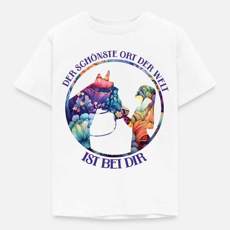 Der schönste Ort der Welt - ist bei dir - Kinder T-Shirt - Weiß