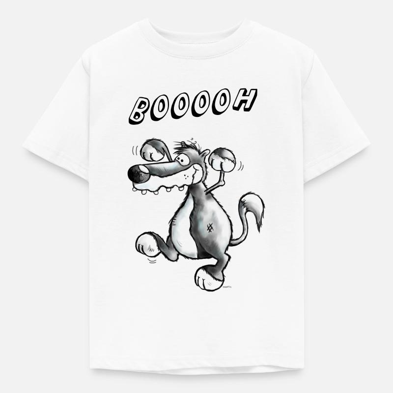 Wilder Wolf - Kinder T-Shirt - Weiß