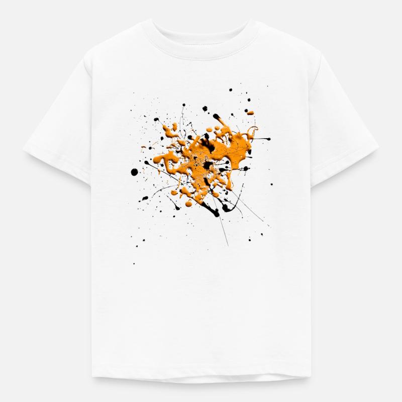 Orange.Splash - T-shirt Enfant - blanc