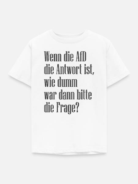 Frage - Kinder T-Shirt - Weiß