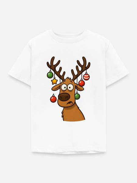 Rentier - Kinder T-Shirt - Weiß
