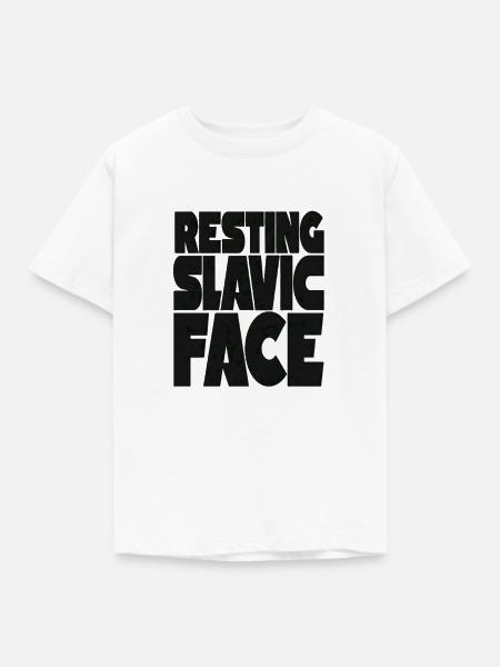 Resting Slavic Face Osteuropa Spruch - Kinder T-Shirt - Weiß