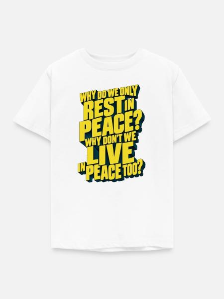 In Frieden leben - Kinder T-Shirt - Weiß