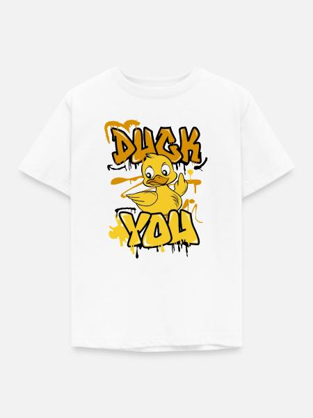 Duck you - Kinder T-Shirt - Weiß