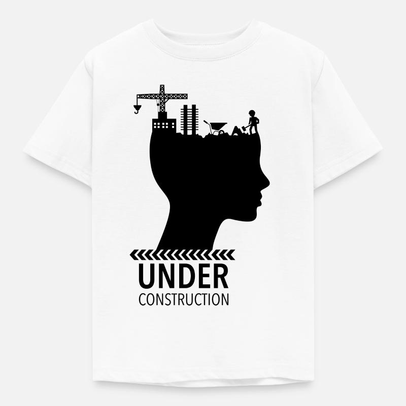 Brain Under Construction Adolescence - Kids' T-Shirt - white