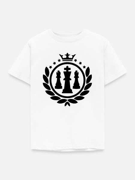 Lorbeerkranz (Schach) - Kinder T-Shirt - Weiß