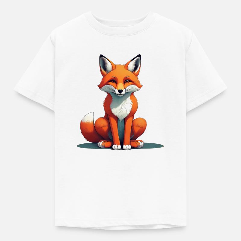 Fuchs Comic - Kinder T-Shirt - Weiß