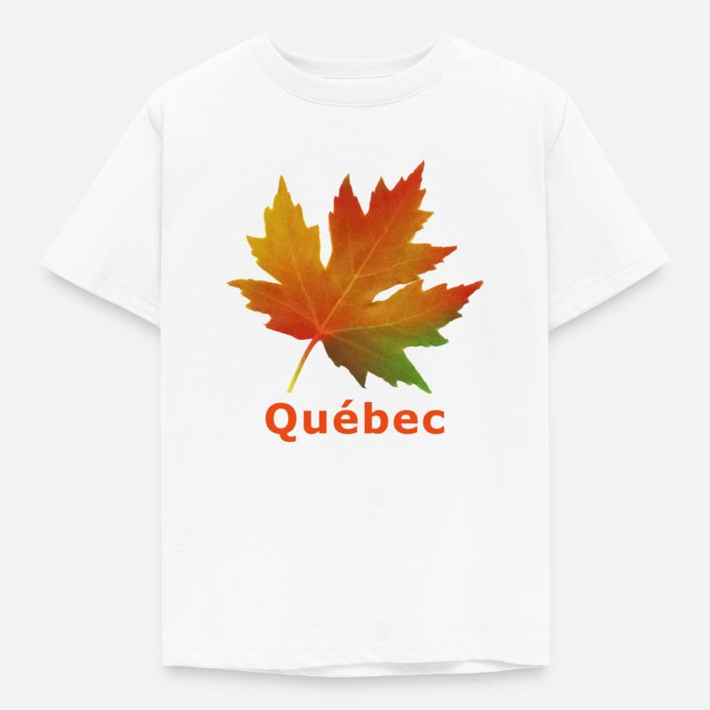Québec feuille érable automne - T-shirt Enfant - blanc