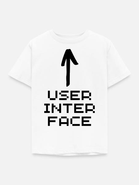 User interface black - Kinder T-Shirt - Weiß