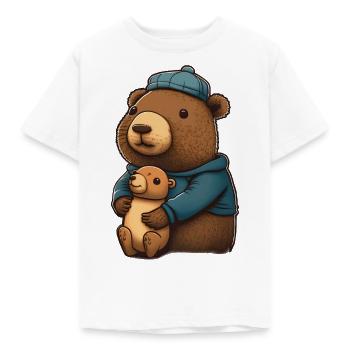 Capybara cuddling - Kids' T-Shirt - white - Front - AI Model Kid Male (0cm)