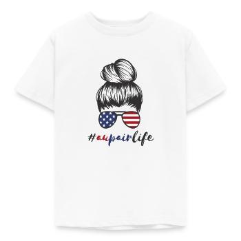 Au Pair Amerika USA Auslandsjahr #Aupairlife - Kinder T-Shirt - Weiß - Vorne - AI Model Kid Male (0cm)