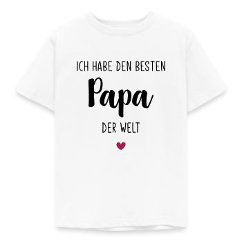 Ich hab den besten Papa der Welt / Vatertag - Kinder T-Shirt - Weiß - Vorne - AI Model Kid Male (0cm)