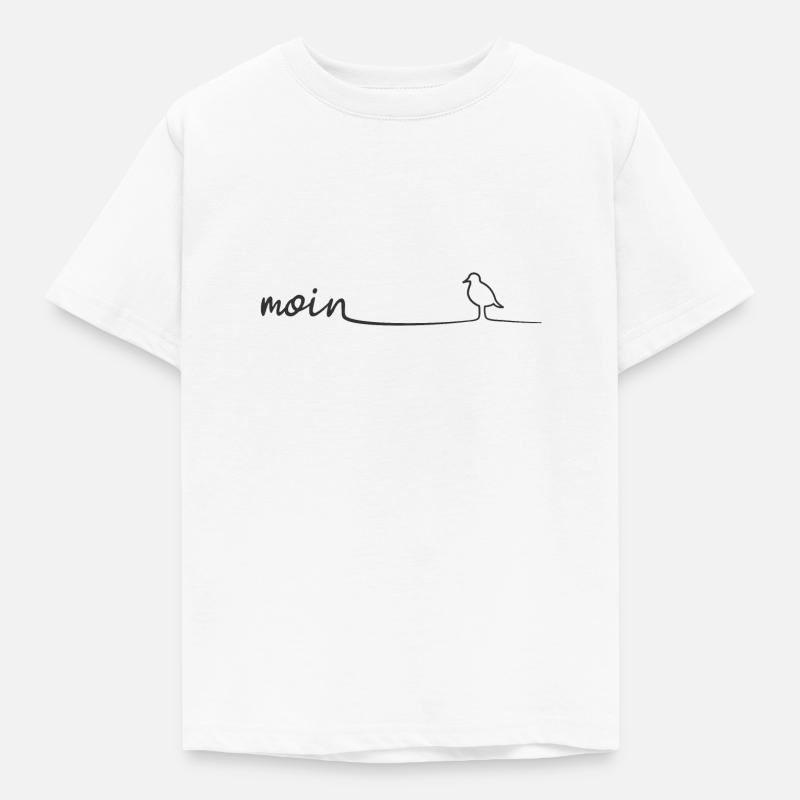 MOIN Moewe - Kinder T-Shirt - Weiß
