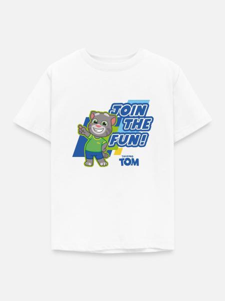 Talking Tom Join The Fun! - Kinder T-Shirt - Weiß