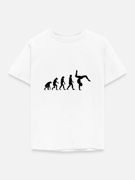 Turnen Handstand Evolution - Kinder T-Shirt - Weiß