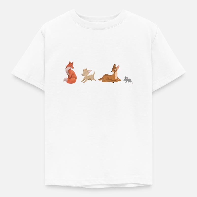 Tierfreunde - Kinder T-Shirt - Weiß