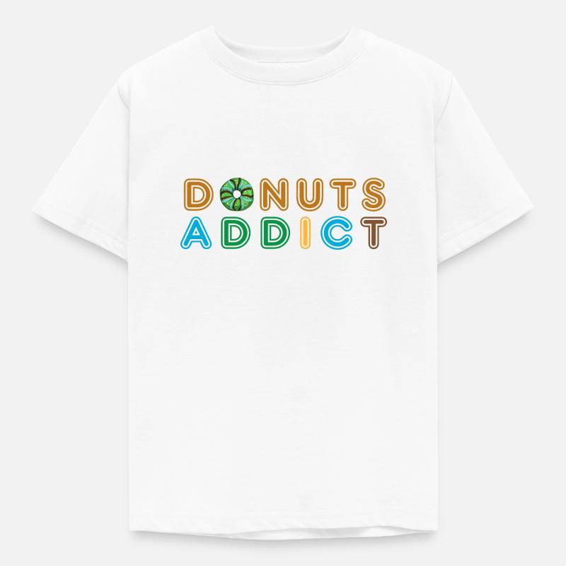 Donuts addict green choco - T-shirt Enfant - blanc