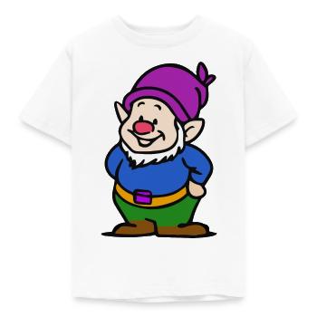 Zwerg mit violetter Mütze - Kinder T-Shirt - Weiß - Vorne - AI Model Kid Male (0cm)