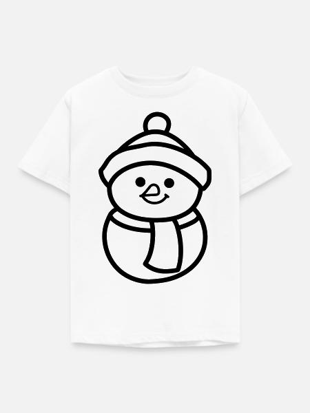 Schneemann - Kinder T-Shirt - Weiß