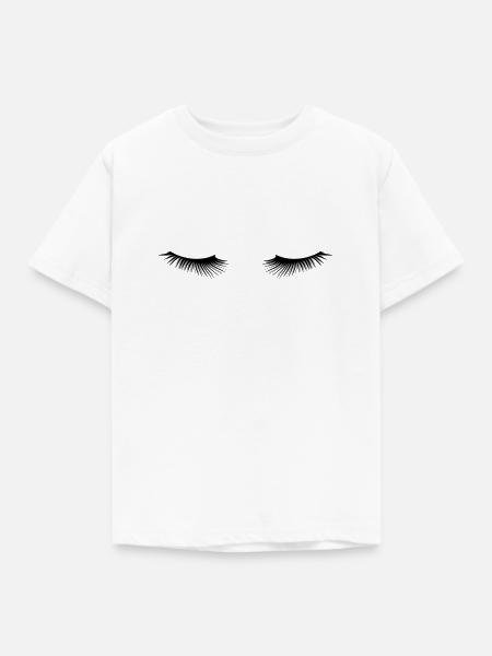 Wimpern - Kinder T-Shirt - Weiß