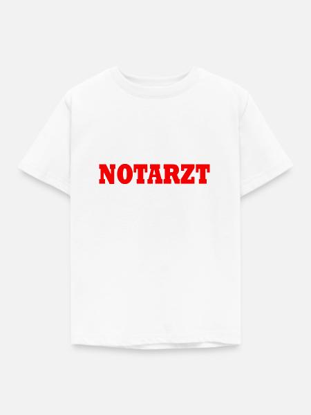 Notarzt - Kinder T-Shirt - Weiß