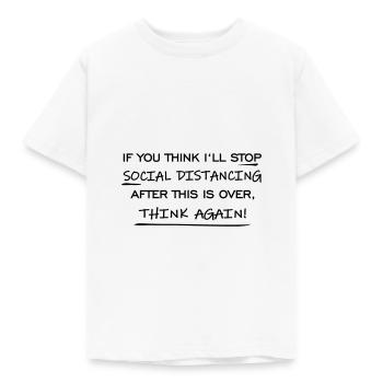 Social distancing - Kids' T-Shirt - white - Front - AI Model Kid Male (0cm)