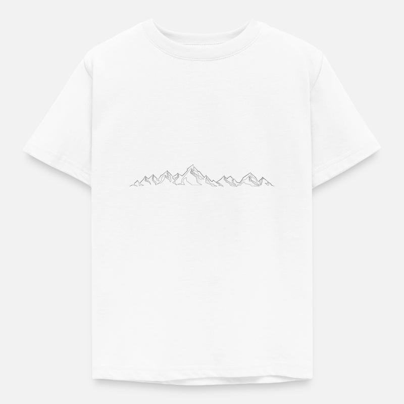 Mountains Mountain Mountain Range Panorama Line Mountains - Kids' T-Shirt - white