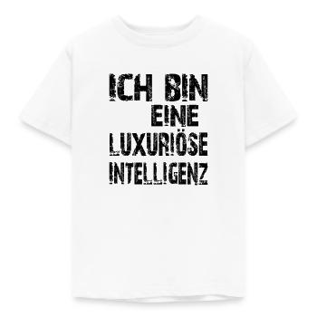 KI Spruch Ich bin eine luxuriöse Intelligenz - Kinder T-Shirt - Weiß - Vorne - AI Model Kid Male (0cm)