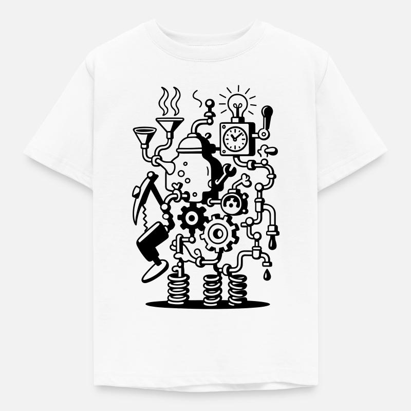 Crazy Machine - Kinder T-Shirt - Weiß