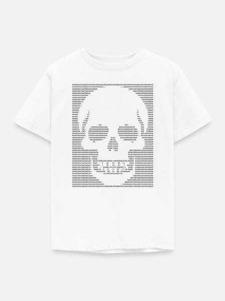 Skull ASCII-Kunstdesign - Kinder T-Shirt - Weiß