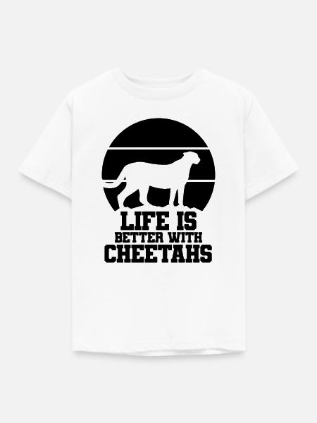 Gepard Spruch Humor - Kinder T-Shirt - Weiß