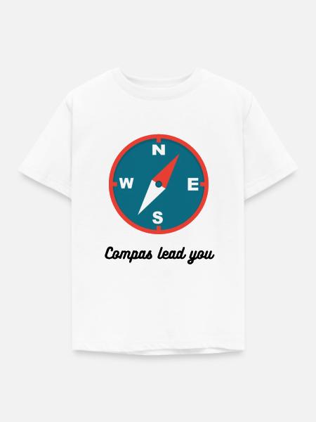 Compass lead you - Kinder T-Shirt - Weiß