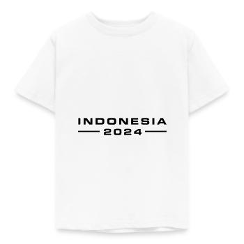 Indonesia 2024 - Kinder T-Shirt - Weiß - Vorne - AI Model Kid Male (0cm)