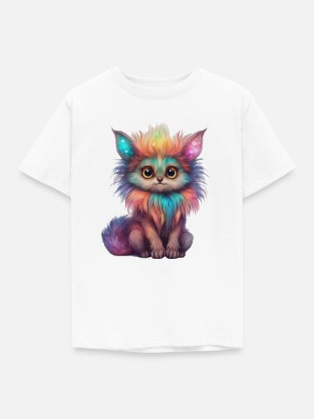 cute mystical creature - Kinder T-Shirt - Weiß