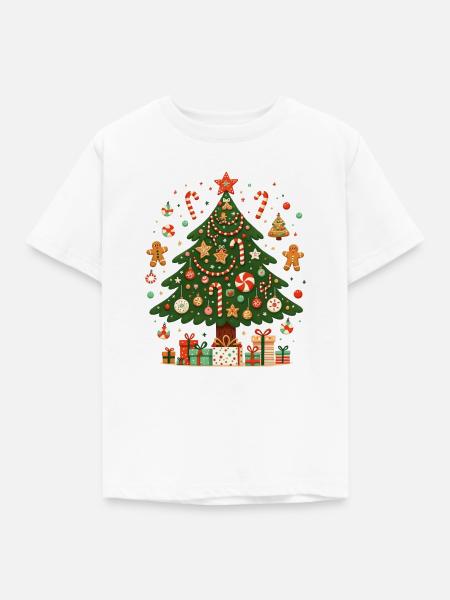 Kreativer Weihnachtsbaum - Kinder T-Shirt - Weiß