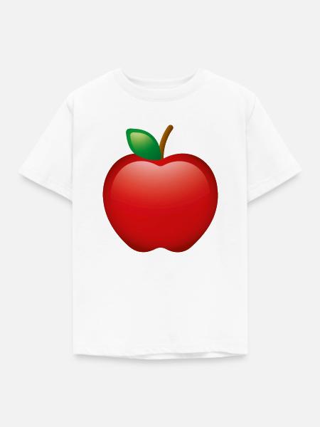 Smiley Apple - Kinder T-Shirt - Weiß