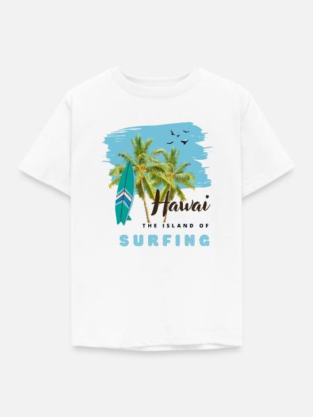 Surfen - Kinder T-Shirt - Weiß