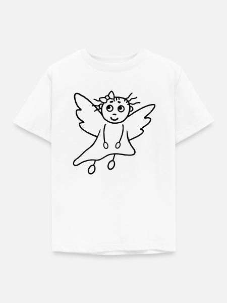 Schutzengel Mädchen - Kinder T-Shirt - Weiß