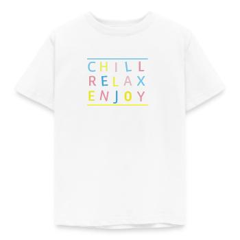 CHILL RELAX ENJOY - T-shirt Enfant - blanc - Devant - AI Model Kid Male (0cm)