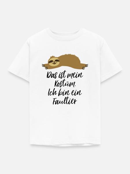 Faultier Kostüm - Kinder T-Shirt - Weiß