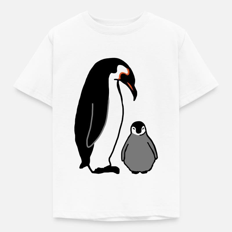 Pingouin avec bébé - T-shirt Enfant - blanc