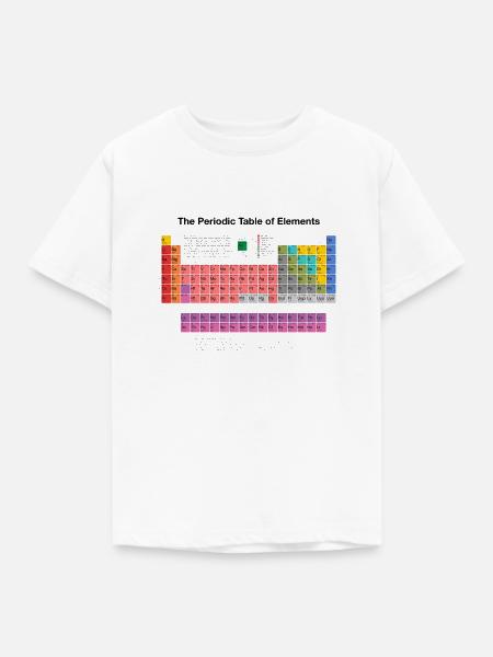 Periodensystem der Elemente (PSE) - Kinder T-Shirt - Weiß