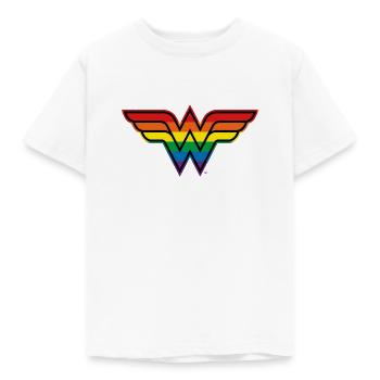 Ligue De Justice D'Amérique Wonder Woman coloré - T-shirt Enfant - blanc - Devant - AI Model Kid Male (0cm)