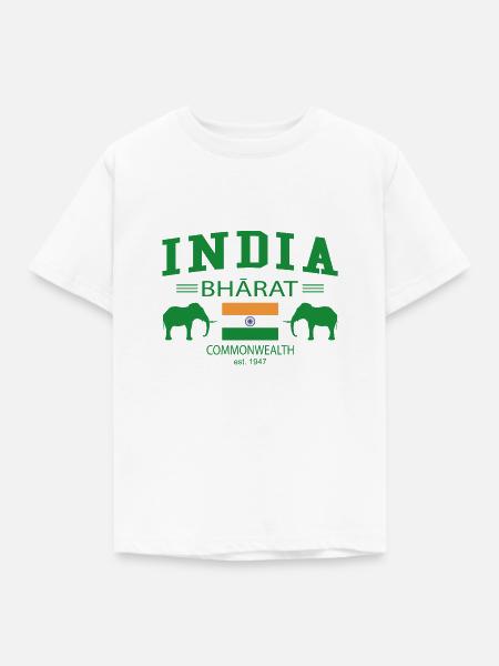 India - Kinder T-Shirt - Weiß