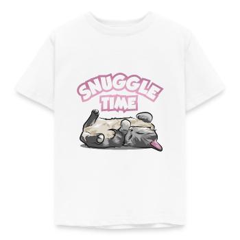 Kuschelzeit Katze süßes schlafendes Kätzchen Mieze - Kinder T-Shirt - Weiß - Vorne - AI Model Kid Male (0cm)