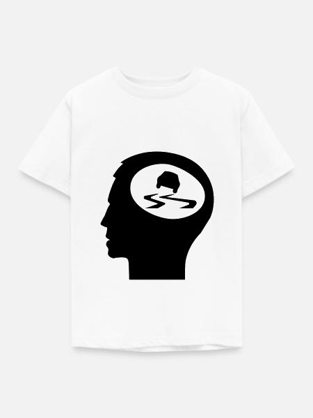 Drift, Nur Drifting im Kopf - Kinder T-Shirt - Weiß