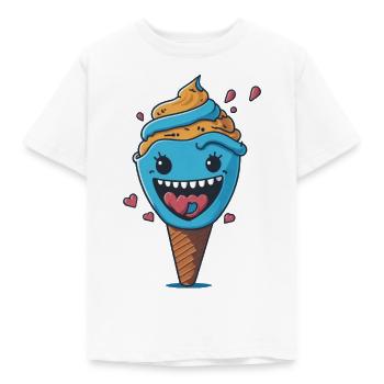 Happy Ice-Cream - Kids' T-Shirt - white - Front - AI Model Kid Male (0cm)