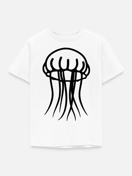 Qualle - Kinder T-Shirt - Weiß