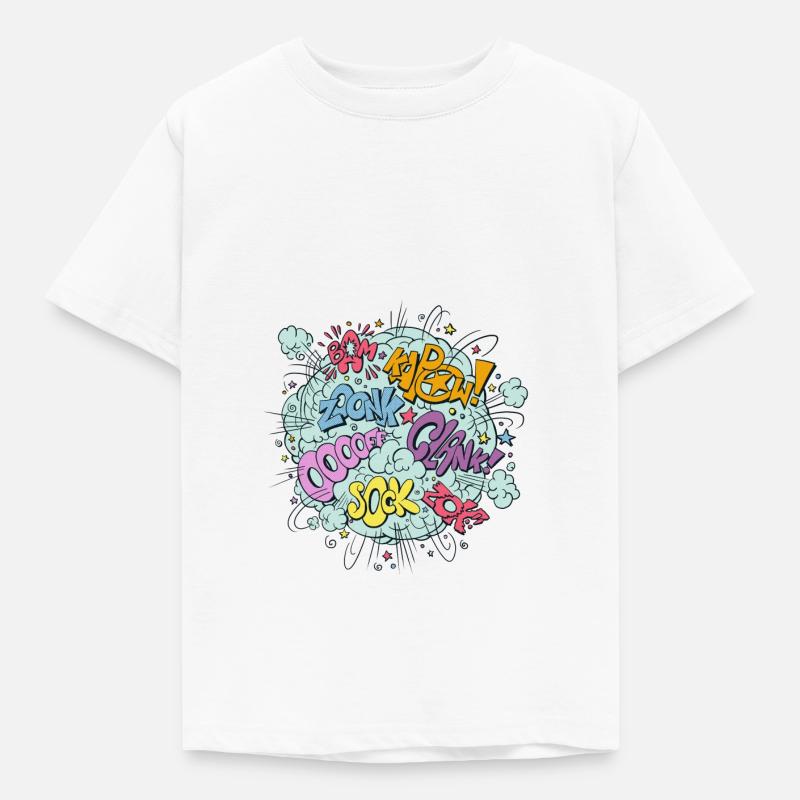 Comic Brawl - Kinder T-Shirt - Weiß